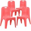 Flash Furniture Red Plastic School Chair-11"H Seat, PK4 4-YU-YCX4-011-RED-GG